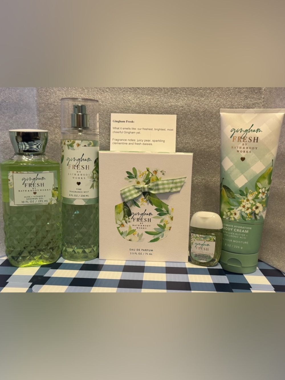 Gingham Fresh Bath & Body Works set of 5 NWT - Picture 5 of 6
